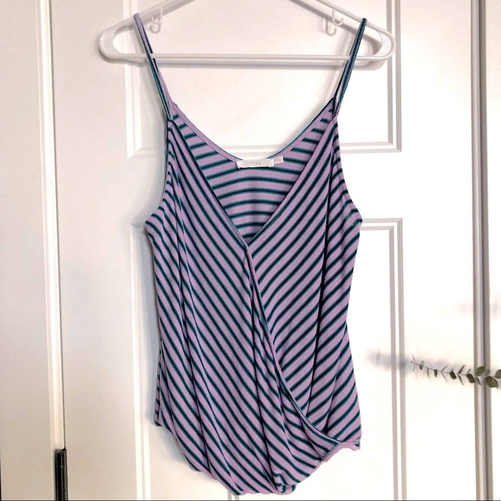 (Lush) Purple Striped Tank - SMALL